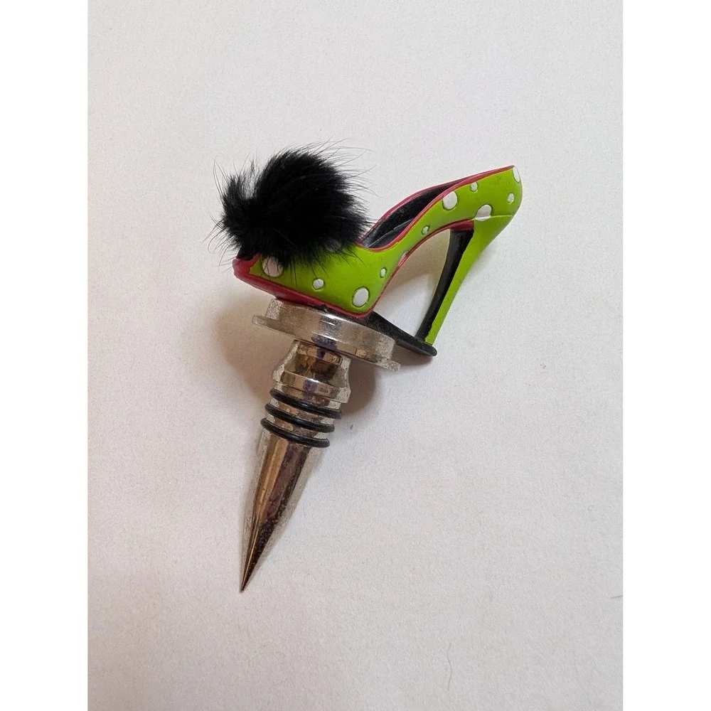 Set of 4 Decorative Wine Bottle‎ Stoppers High Heel Butterfly Crystal Metal